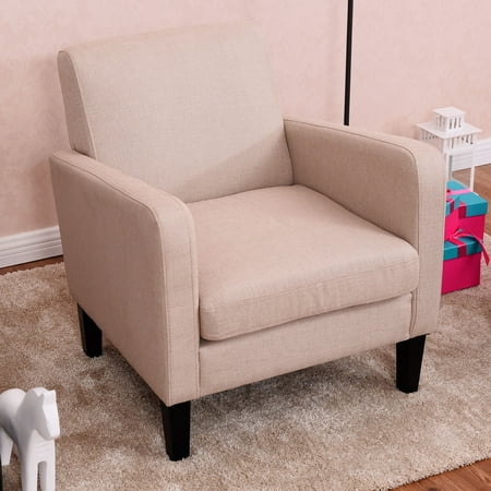 Foreign Accents Furniture - Costway Leisure Arm Chair Accent Single Sofa Fabric Upholstered Living Room Furniture