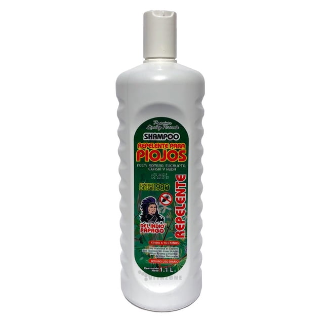 Shampoo repelente de Piojos 1100 Ml Indio Papago. Indio Papago INDIOSHAMPOOPIOJOS
