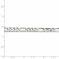 thumbnail image 2 of Sterling Silver 5.5mm Polished Flat Figaro Chain Bracelet - 8.1 Grams - 9 Inch, 2 of 2