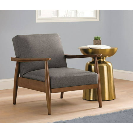 Better Homes & Gardens Flynn Mid-Century Chair Wood with Linen