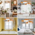thumbnail image 5 of Orange Grey Abstract Art Valance Curtain White Graffiti Retro Gradient Window Valances Rod Pocket Short Curtains Window Treatments for Kitchen Bedroom Bathroom Laundry 60" x 18", 5 of 9