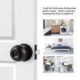 thumbnail image 2 of Pomos de puerta Probrico negros para dormitorio y baño, paquete de 6, 2 of 6