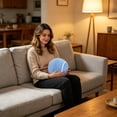 thumbnail image 6 of MMJ Simulated Tennis Ball Cushion Decorative Soft Plush Round Pillow for Home Sofa Chair Car Office Nap 7.87in, 6 of 6