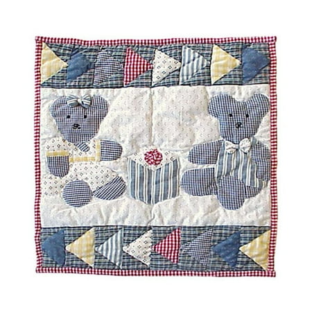 Patch Magic Teddy Bear Cotton Throw Pillow
