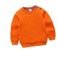 thumbnail image 2 of NAISIBABY Boys Girls Sweatshirt, Solid Color Cotton Long Sleeve Kids Pullover Tops Orange 80, 2 of 4