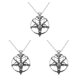 thumbnail image 1 of Jumpingount Colgante de cabeza de cabra y cráneo de Dios para hombre y mujer, cadena con pentagrama, joyería Vintage plata 3piezas, 1 of 5