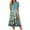 Green ##4, variant on bbyeadc Summer Dresses for Women 2025 Loose Casual Mid-Length Dresses Vintage Short Sleeve Round Neck A Line Dress Beach Floral Print Flowy Sundresses with Side Pocket, Blue S
