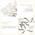 thumbnail image 2 of 100 Pcs Supports d'Angle en Plastique pour Meubles Réparation de Tiroir, 2 of 6