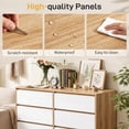 thumbnail image 5 of Ktaxon 8 Drawer Double Dresser Wood Dresser Organizer Storage Cabinet Chest of Drawers for Bedroom Hallway Living Room, White, 5 of 17