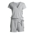 thumbnail image 3 of Time and Tru Crew Neck Cotton Short Sleeve Romper (Women's), 1 Count, 1 Pack, 3 of 6