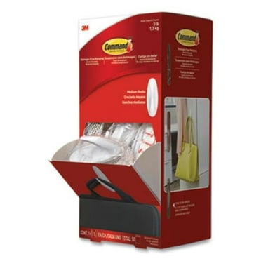 Command MMM17081CABPK 3 lbs Cap General Purpose Designer Hooks, White - Medium - 50 Hooks & Strips Per Pack