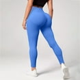 thumbnail image 2 of COMVALUE Lifting Leggings for Women 2026 Gym Seamless Workout Leggings Mid Low Waist Tummy Control Yoga Pants (Blue, L), 2 of 8