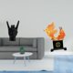 thumbnail image 2 of Escultura Creativa De Pez Con Gesto De Mano, Adorno De Resina, Estatua De Carpa Moderna Para Apartamento, Dormitorio, Restaurante, Escritorio, Oficina, Decoración Del Hogar., 2 of 8