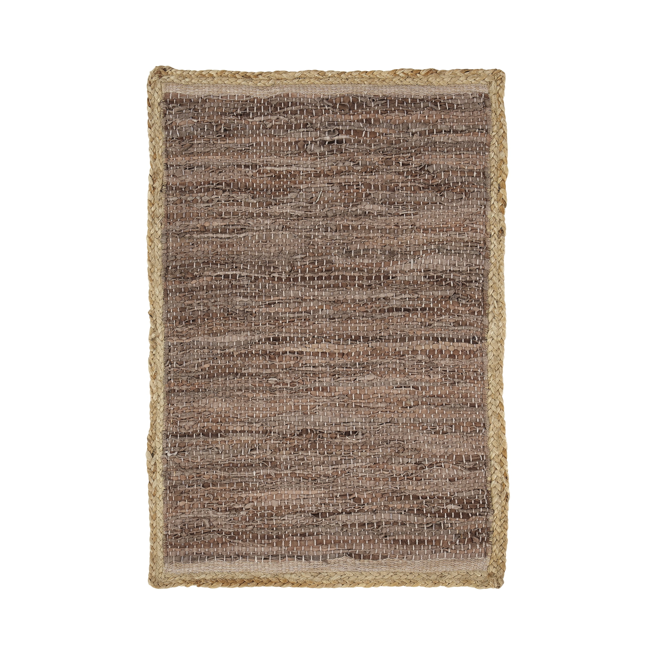 HandWoven Altay Leather, Cotton, and Jute Area Rug