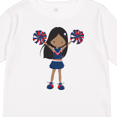 thumbnail image 4 of Inktastic African American Girl, Cheerleaders, Blue Uniform Girls Long Sleeve Toddler T-Shirt, 4 of 5