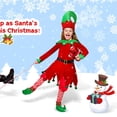 thumbnail image 4 of Disfraz de ayudante de Papá Noel para bebé, disfraz de elfo navideño para niña, traje festivo para Navidad y Año Nuevo, 4 of 5