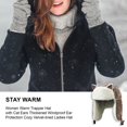 thumbnail image 3 of Women Warm Trapper Hat with Cat Ears Thickened Windproof Ear Protection Cozy Velvet-lined Ladies Hat, 3 of 10