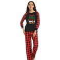 thumbnail image 2 of Penkiiy Pyjamas de Noël pour la Famille Ensemble de Pyjamas Assortis, Pyjamas de Noël à Carreaux Rouges avec Rennes pour Femmes Hommes Enfants Rouge 2TG, 2 of 5