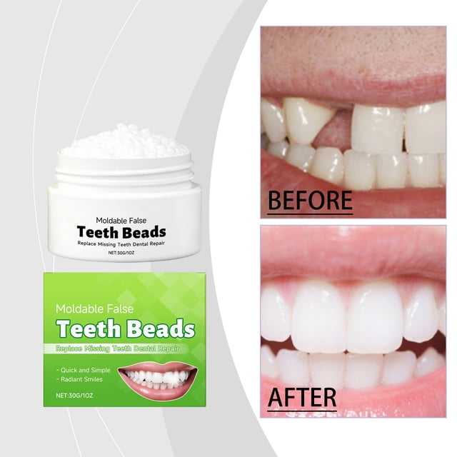 Pisexur Belleza Maquillaje Mordedor temporal que moldea las dentaduras postizas, dándoles una apariencia estética y restaurando fácilmente su apariencia. 30 g.para mujeres y hombres