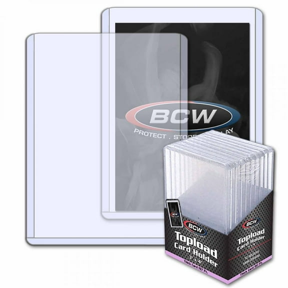 10 BCW 5mm Thick 3 x 4 Toploaders - 197 PT Jersey Memorabilia Holder