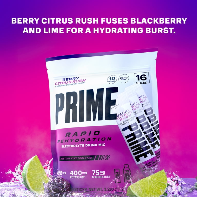 Prime Rapid Rehydration Sticks Berry Citrus Rush, 16 Count photo 3