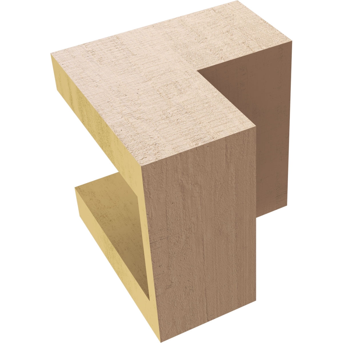 5"W x 5"D x 5"H Wide Chapel Hill Rough Cedar Woodgrain TimberThane Corbel, Primed Tan