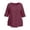 Wine, variant on Vivianyo HD Women's Tiered Layered Hem Blouse, Round Neck 3/4 Sleeve Swing Tunic Top for Women, Fall Versatile Top for Office and Weekend, Sizes L-5XL