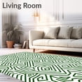 thumbnail image 2 of ODIKA 5x7 Machine Washable Non-Slip Area Rug, Modern Interlocking with Arrowhead and Zigzag Motifs High Traffic Rug, Green, 547036, 2 of 7