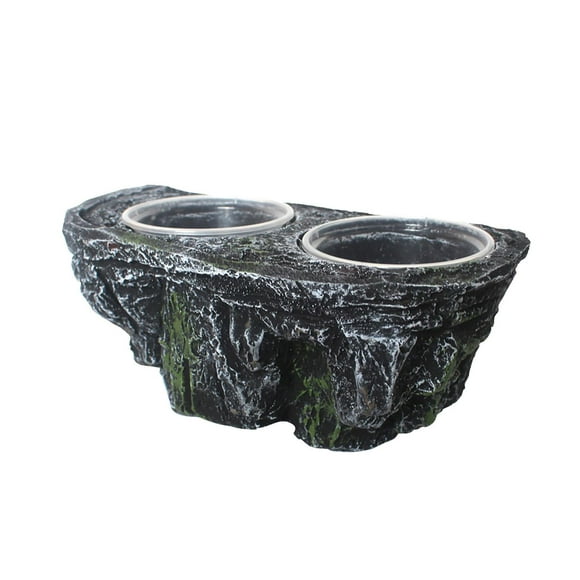DOLITY Water Dish Sturdy Breeder Case Playing Multiuse Detachable Reptile Food Bowl