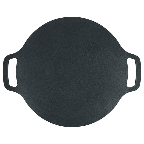 Vobor Poêle à Griller Coréenne avec Double Poignée Revêtement 6 Couches Multifonctionnelle Antiadhésive Ronde pour Cuisinière à Gaz 33cm/13.0 Po