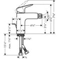 thumbnail image 2 of Hansgrohe 71200 Logis 1 GPM Bidet Faucet - Nickel, 2 of 2