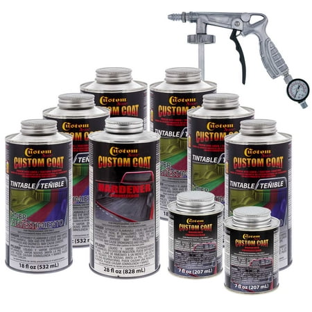 Bed Liner CUSTOM COAT TINTABLE 6-L Urethane Spray-On Truck Kit w/FREE Spray