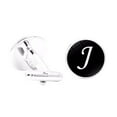 thumbnail image 1 of VONKY 1 Pair Men's Letter Cufflink Wedding Formal Initial Alphabet Stainless Steel Cufflink, Letter J, 1 of 6