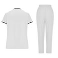 thumbnail image 3 of Hanen Scrub Sets for Woman Scrubs Medical Uniform Women and Men Scrubs Set Medical Stretch V Neck Scrubs Top with Pockets and Scrub Bottoms, 3 of 8