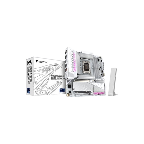 Aorus Ultra Durable B860M AORUS ELITE WIFI6E ICE Gaming Desktop Motherboard - Intel B860 Chipset - Socket LGA-1851 - Micro ATX (b860maeltwf6eice)