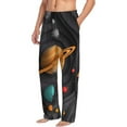 thumbnail image 6 of Sikiie Solar System Paper Art Pajama Pants Men, PJ Bottoms, Sleep & Lounge Pants-Medium, 6 of 6