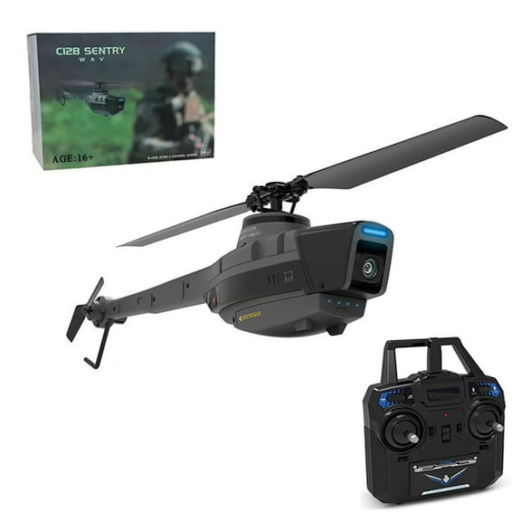 C128 Scout Drone with 1080P Camera - Military Grade Remote Control Helicopter for Aerial Reconnaissance, 2.4G 4CH, 6-Axis Gyro, Ideal for Adults and Beginners (Includes 3 Batteries)