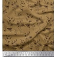 thumbnail image 1 of Soimoi Brown Cotton Duck Fabric Leaves & Flower Decor Fabric Printed Yard 42 Inch Wide, 1 of 1