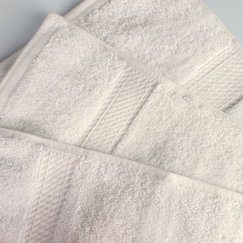 Superior 800 GSM Egyptian Cotton 4-Piece Hand Towel Set, Soft Ultra Absorbent Towels, White