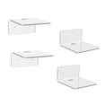 thumbnail image 2 of YAOMOBB Acrylic Shelf L Shaped Acrylic Floating Shelf 4Pcs Wall Mounted Rack Strong Load Bearing Smooth Edge Easy to Install Clear Display Shelf, 2 of 5