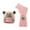 Pink, variant on Unisex Winter Knitted Hat And Scarf Set For Kids Cartoon Frog Embroidery Soft Yarn Baby Hat And Neck Warmer Comfortable Warm For Cold Weather Beige