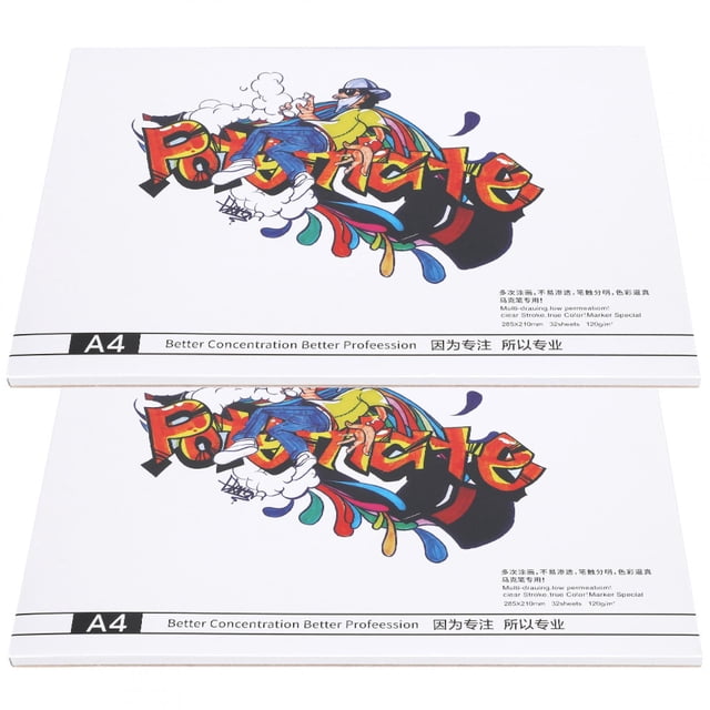 Cuaderno de Dibujo Bling Bling 2 Piezas Bloc de Marcadores Plástico Especial