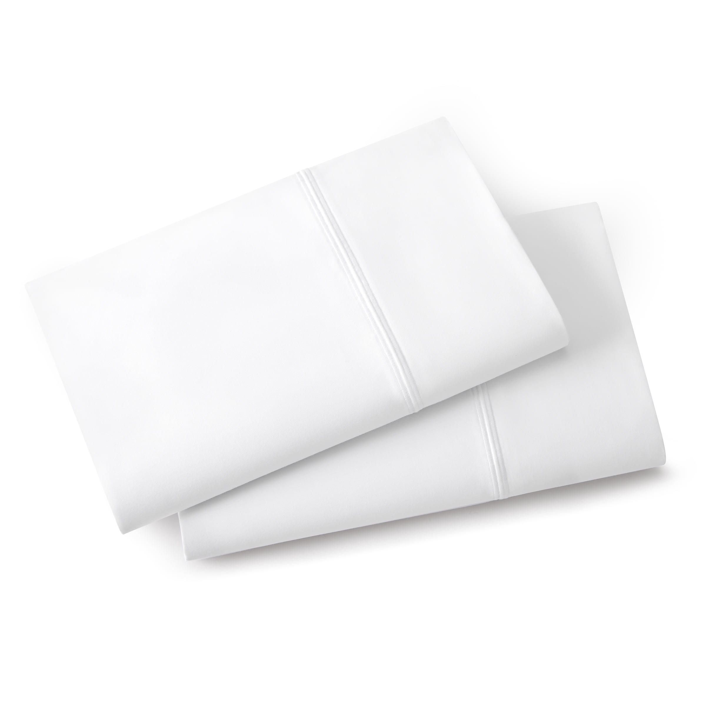 Wamsutta 1846 650 Thread Count Bright White Egyptian Giza Cotton Sateen Pillow Cases, Queen (2 Count)
