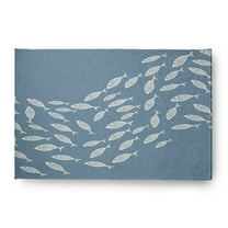 Simply Daisy 4' x 6' Escuela Nautical Chenille Rug, Dusty Smoke