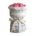 thumbnail image 2 of Kchsji Mini Rose Bouquet Simulation Flowers Valentines Day Gift, Textured Fabric Wrapping With Pearl Ribbon Detail, Long Lasting Floral Gift For Girlfriend Wife Birthday, 2 of 6