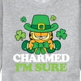 thumbnail image 3 of Garfield - Charmed I'm Sure - Men's Crew Neck Fleece Pullover, 3 of 5