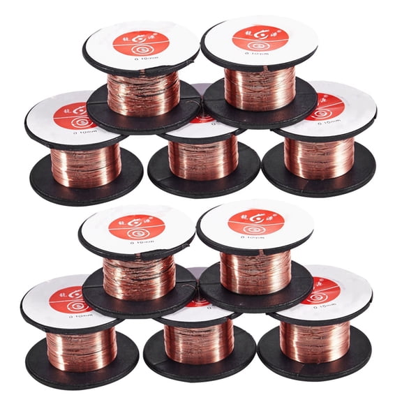 10 Pcs 0.1mm Diameter Copper Soldering Solder Enamelled Reel Wire