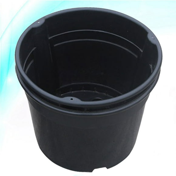 FUEENIRVA Garden Growing Container Plastic Black Round Detachable Design 1Pack