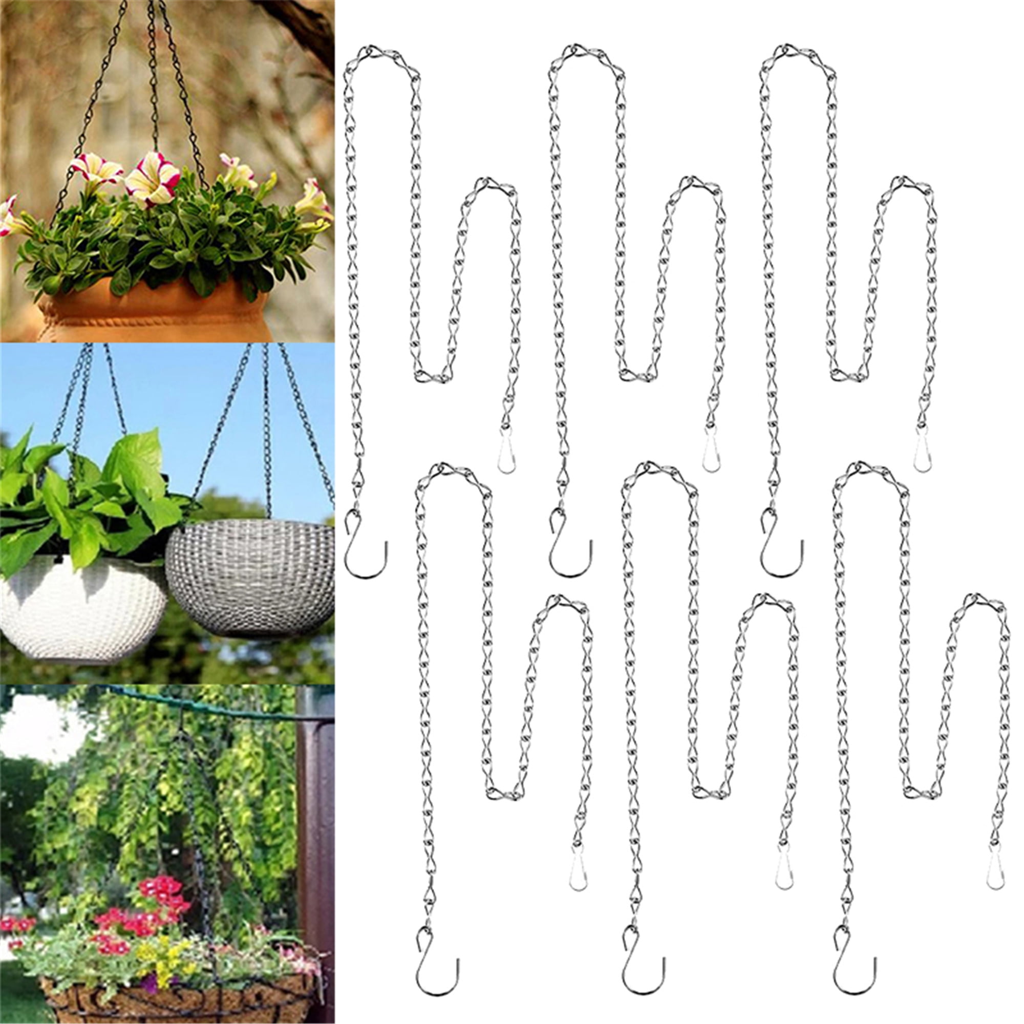 Elbourn 6PCS 35 Hanging Chain for Hanging Bird Feeders, Birdbaths, Planters and Lanterns