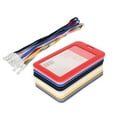 thumbnail image 1 of 10Pcs Assorted Color Frosted Plastic Badge Holder with Lanyard for Company School, 1 of 8